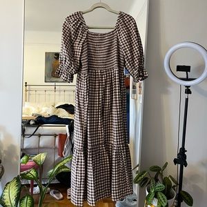 Madewell Lucie gingham midi dress